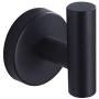 Nolimas Towel Coat Hook Matte Black SUS304 Stainless Steel Bathroom Clothes Cabinet Closet Sponges Robe Hook Wall Mounted Round Kitchen Heavy Duty Door Hanger 1 Pack