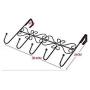 Dingang Over The Door 5 Brown Hanger Rack - Decorative Metal Hanger Holder for Home Office Use