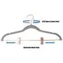 OnCloud-7 Grey Velvet Hangers with Clips 20 Pack, Non Slip Pants and Skirt Hangers with Rose Gold Hooks OnCloud-7 Grey Velvet Hangers with Clips 20 Pack, Non Slip Pants and Skirt Hangers with Rose Gold Hooks