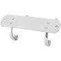 uxcell Stainless Steel Home 2 Hooks Wall Mounted Handbag Hat Clothes Holder Hanger Rack