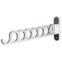 Wallniture Costa Wardrobe Organizer Wall Mounted Clothes Bar - Hanger Holder Organizer - Steel Black 14.5 Inch (Chrome)