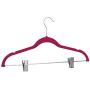 10pcs Random Color with Clips Multifunction Velvet Drying Rack, Garment Suit Non-Slip Closet Clothes Hangers Laundry Wardrobe Organizer