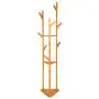 Pentaero 40X40X170Cm Bamboo Clothes Laundry Coat Rack, Tree Stand Coat Hanger 8 Hooks 3-Layer Shelf, Simple Coat Rack, Bedroom Bag Rack Metal Coat Racks, Hat Stand Tree Hanger Rack (Yellow)
