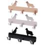 Waterproof Dog Shaped 3 Hooks Wall Door Rustic Hanger Clothes Coat Hat Key Hanging Home Kitchen Bathroom Decor