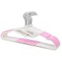 zyca - 40 Pack -Non Slip Attachable U Slide Notches Hanger - Pink
