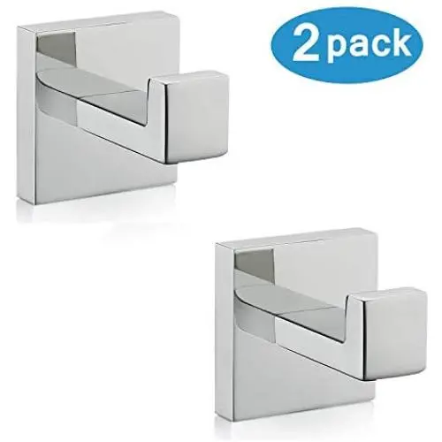 Nolimas Bath Towel Hook SUS 304 Stainless Steel Square Clothes Towel Coat Robe Hook Cabinet Closet Door Sponges Hanger for Bath Kitchen Garage Heavy Duty Wall Mounted, Chrome Polished Finish,2Pack Nolimas Bath Towel Hook SUS 304 Stainless Steel Square Clothes Towel Coat Robe Hook Cabinet Closet Door Sponges Hanger for Bath Kitchen Garage Heavy Duty Wall Mounted, Chrome Polished Finish,2Pack