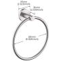 KES Bath Towel Holder Hand Towel Ring Hanging Towel Hanger Bathroom Accessories Contemporary Hotel Round Style Wall Mount SUS 304 Stainless Steel Brushed Finish, A2180DG-2