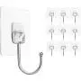 Large Adhesive Wall Hooks 33LB(Max), SUNDOKI Self Adhesive Hooks Removable Nail-Free Transparent Waterproof Hooks for Hanging Bathroom Kitchen & Home Utilities(10 Pack) Large Adhesive Wall Hooks 33LB(Max), SUNDOKI Self Adhesive Hooks Removable Nail-Free Transparent Waterproof Hooks for Hanging Bathroom Kitchen & Home Utilities(10 Pack)