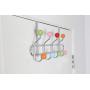 Premier Housewares Chrome 10 Hook Over Door Hanger with Ceramic Balls - Multi-Coloured