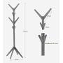 TD Racks Simple Bedroom Coat Rack Solid Wood Hangers Landing Clothes Rack Household Simple Bag Rack (Color : Brown)
