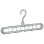 Dxpow 9 Holes Practical Clothes Hanger Magic Hook Hanger Durable Clothes Rack Closet Organizer Space Saver (Orange)