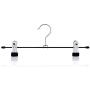 HANGERWORLD 20 Chrome 12inch Metal Pants Skirt Adjustable Clip Coat Clothes Garment Hangers