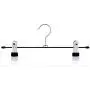 HANGERWORLD 20 Chrome 12inch Metal Pants Skirt Adjustable Clip Coat Clothes Garment Hangers