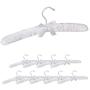 Relaxdays, White Satin Clothes Hanger Set of 10, Soft Padding, 360° Swivel Hooks, Decorative Bow, 38 cm Wide, Pack of 10