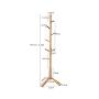 XJRHB Coat Rack - Oak Solid Wood Hanger Bedroom Clothes Rack, Size: 44 cm X175 cm (Color : Natural)