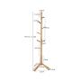 XJRHB Coat Rack - Oak Solid Wood Hanger Bedroom Clothes Rack, Size: 44 cm X175 cm (Color : Natural)