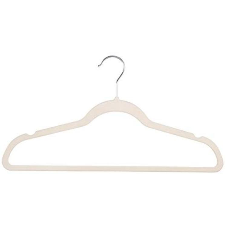 Home-it 100 Pack Clothes Hangers Ivory Velvet Hangers Clothes