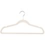 Home-it 319 Premium Velvet Heavy duty-50 Pack Non Slip Ivory Suit Clothes Hanger Hook Swivel 360-Ultra Thin