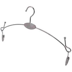 Cabilock Clothes Hanger 5pcs/Pack Stainless Steel Coat Hanger with Curving Tips and Clips for Underwear Bra Panties