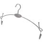 Cabilock Clothes Hanger 5pcs/Pack Stainless Steel Coat Hanger with Curving Tips and Clips for Underwear Bra Panties