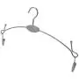Cabilock Clothes Hanger 5pcs/Pack Stainless Steel Coat Hanger with Curving Tips and Clips for Underwear Bra Panties