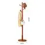 Angels home Coat Stand Solid Wood Coat Hat Umbrella Floor Standing Rack Clothes Rack Hat Coat Rack Floor Hanger Hall Clothes Tree Floor Hanger (Color : Brown)