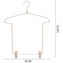 3PCS Outfit Hanger Adult Clothes Hanger Space Saving with Non-Marking Clip Metal Hanger Closet Organizer (3PCS,Beige)