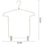 3PCS Outfit Hanger Adult Clothes Hanger Space Saving with Non-Marking Clip Metal Hanger Closet Organizer (3PCS,Beige)