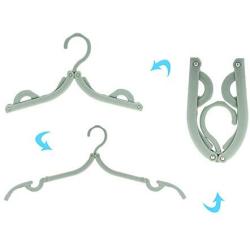 LHIABNN 10 PCS Travel Cloth Hanger,Retractable Plastic Clothing Hangers,Portable Folding Hangers for Home/Travel