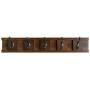 NIKKY HOME Wall Mounted Movable Coat Rack Hanger 5 Dual Hooks for Bags Clothes in Hallway Entryway Bedroom Bathroom, Dark Brown