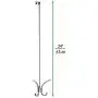 mDesign Modern Metal Long, Easy Reach Over-The-Door 4 Prong Hanging Storage Organizer Hook to Hang Jackets, Coats, Robes, Clothing, Hats, Scarves, Purses, Leashes, Towels, 24" Tall, 2 Pack - Chrome