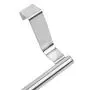 Mziart Modern Towel Bar with Hooks for Bathroom and Kitchen, Brushed Stainless Steel Towel Hanger Over Cabinet (9 inch)