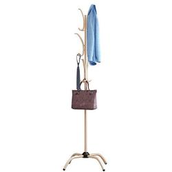 Hylotele Coat Rack Clothes Tree Coatrack Hat Hanger Hallstand Clothes Hat Tree Rack Free Standing Simple Fashion Hat and Coat Stand with 6 Hooks 4 Feet Base for Kitchen Bathroom Bedroom Office