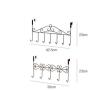 HTTDIAN Home Without Traces Nail-Free Door Hooks Racks Clothes Hooks Creative Bathroom Kitchen Hook Clothes Hangers (Color : Black, Size : 5 Hooks)