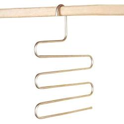 KIPB Closet Stainless Steel Practical Home Organizer Multi Layer Multifunctional Space Saving Storage S Shape Pants Hanger Clothes