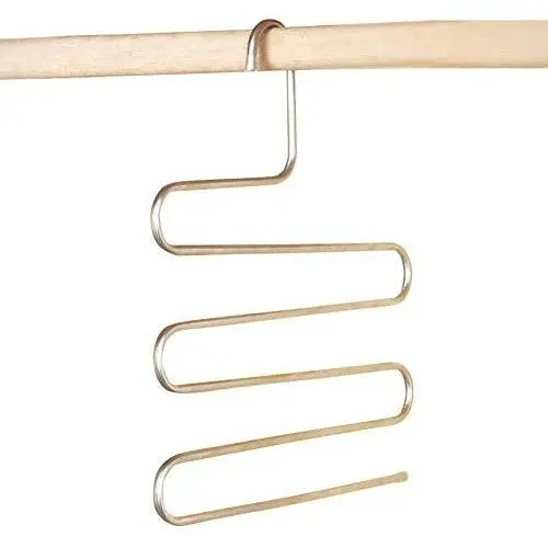 KIPB Closet Stainless Steel Practical Home Organizer Multi Layer Multifunctional Space Saving Storage S Shape Pants Hanger Clothes KIPB Closet Stainless Steel Practical Home Organizer Multi Layer Multifunctional Space Saving Storage S Shape Pants Hanger Clothes