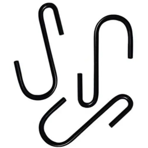 YEJI 24 Pcs Black S Hooks Heavy Duty S Shaped Hooks YEJI 24 Pcs Black S Hooks Heavy Duty S Shaped Hooks