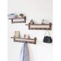 XMZFQ Coat Hook Rack Heavy Duty Wall Mounted Hanger Clothes Hook Entryway Bamboo Decorative Wall Hooks for Jackets Hats Robes Towels Keys,C,4Hooks