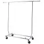 Wichai Shop 250lbs rack hanger rolling garment clothes heavy duty steel, chrome finish, single bar clothing adjustable collapsible portable commercial hanging US