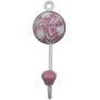 Indianshelf Handmade 1 Artistic Vintage Pink Ceramic Flower Leaf Clothes Hooks Hangers/Key Hooks for Purse
