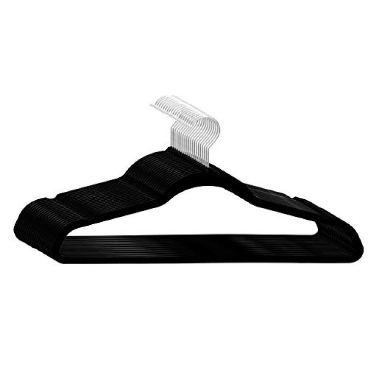 Simplify Extra Wide 21 Velvet Coat Hanger, 6 Pack: Grey