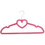 Elalma 10 Pack Non-Slip Slim Clothes Velvet Hangers - Strong and Durable Hangers Shirt Clothing Hangers Heart Style Plastic Hangers for Coats, Pants …(Rose Red)