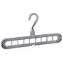 Dxpow 9 Holes Practical Clothes Hanger Magic Hook Hanger Durable Clothes Rack Closet Organizer Space Saver (Orange)