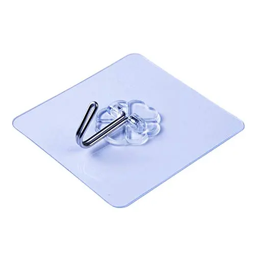 Frankim 8-Pack Self Adhesive Transparent Reusable Heavy Duty Wall Hooks for Hat/Towel/Robe/Clothes, No Scratch, Waterproof & Oilproof, Bathroom Kitchen Wall Towel Hooks & Ceiling Hanger Frankim 8-Pack Self Adhesive Transparent Reusable Heavy Duty Wall Hooks for Hat/Towel/Robe/Clothes, No Scratch, Waterproof & Oilproof, Bathroom Kitchen Wall Towel Hooks & Ceiling Hanger