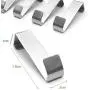 On The Door Hooks(4Packs) Heavy Duty Stainless Steel, Beokey Organizer Z Hooks Holder for Hanging Coats, Hats, Robes, Towels- Black Tools(4 Pack)