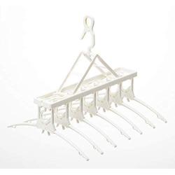 EvaroFly Multipurpose Magic Stretch Folding Hanger, Anti-skidding Rotatable Storage Clothes Hanger, Household Travel Camping -White 44x52x47cm