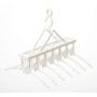 EvaroFly Multipurpose Magic Stretch Folding Hanger, Anti-skidding Rotatable Storage Clothes Hanger, Household Travel Camping -White 44x52x47cm
