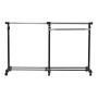 Adjustable Heavy Duty Garment Rack Rolling Clothes Hanger Extendable Rail Rack