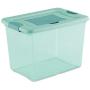 Sterilite 15057Y06 25 Qt, 24L Fresh Scent Box, Aqua Tent base with Aqua Chrome Lid & Teal Splash Latches, 6-Pack