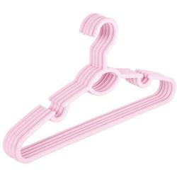 SAASNY Premium Quality Plastic Hangers,The Hanger Store 25 Pink Non-Slip Plastic Hangers Space Saving Coat Clothes Hangers with Trouser Bar for Dress,Jacket,Heavy Clothes Hangers